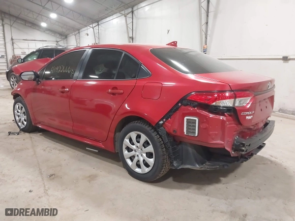 2020 Toyota Corolla LE with VIN JTDEPRAE3LJ027496, listed as a IAAI auction lot 41822666 with 64,433 mi miles. Bid and sale history available at carsss.com. Image 3.