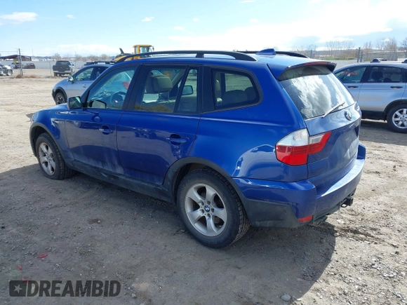 2008 BMW X3 3.0si with VIN WBXPC93448WJ17004, listed as a IAAI auction lot 41965989 with 127,556 mi miles. Bid and sale history available at carsss.com. Image 3.