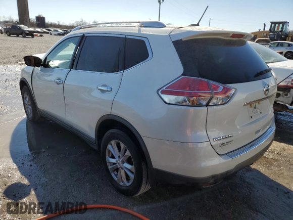 2016 Nissan Rogue SV with VIN KNMAT2MTXGP645803, listed as a Copart auction lot 47123695 with 333,333 mi miles and Clean Title. Bid and sale history available at carsss.com. Image 2.
