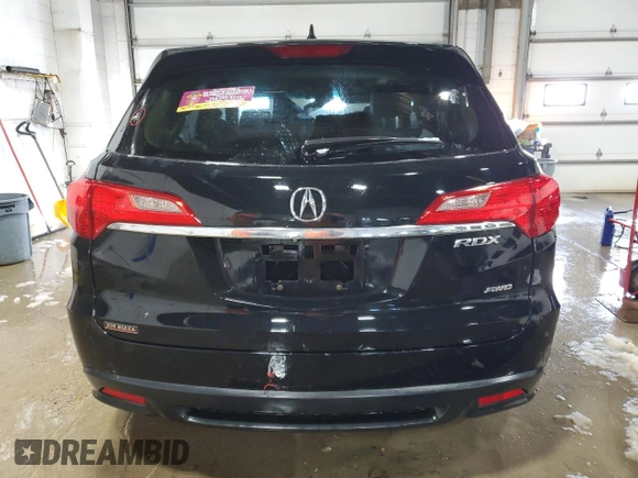 2015 Acura RDX Tech Pkg with VIN 5J8TB4H57FL027588, listed as a Copart auction lot 46805275 with 128,022 mi miles and Salvage Title. Bid and sale history available at carsss.com. Image 6.