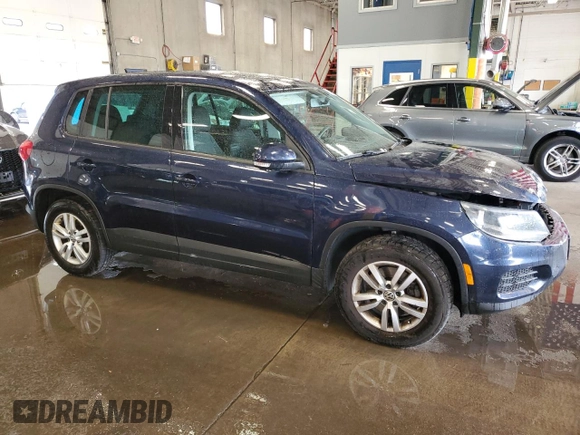 2013 Volkswagen Tiguan SE with VIN WVGBV7AX4DW518545, listed as a Copart auction lot 64585175 with 104,030 mi miles and Salvage title. Bid and sale history available at DreamBid. Image 4.