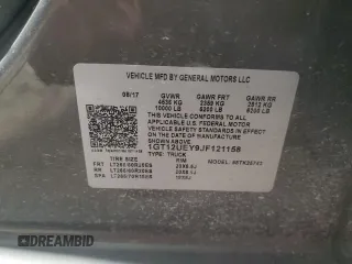 2018 GMC Sierra 2500HD Denali z VIN 1GT12UEY9JF121158, wystawiony jako Copart lot #87449504 z przebiegiem 170 506 mil mil oraz Szkoda całkowita • Salvage title. Historia ofert i sprzedaży dostępna na DreamBid. Obrazek 12.