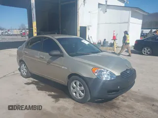 2007 Hyundai Accent GLS with VIN KMHCN46CX7U093034, listed as a IAAI auction lot 41855739 with 152,449 mi miles. Bid and sale history available at carsss.com. Image 1.