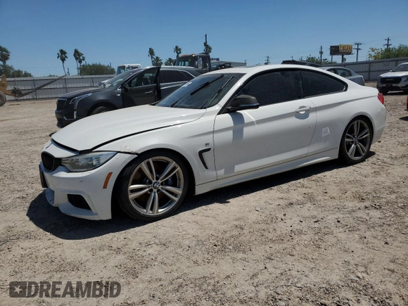 2014 BMW 4 Series 435i z VIN WBA3R1C57EK190520, wystawiony jako Copart lot #52029955 z przebiegiem Nie podano mil oraz Szkoda całkowita • Salvage title. Historia ofert i sprzedaży dostępna na DreamBid. Obrazek 1.