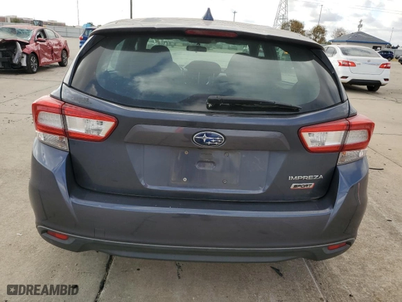2017 Subaru Impreza Sport with VIN 4S3GTAL65H1715096, listed as a Copart auction lot 78367674 with 109,762 mi miles and Salvage Title. Bid and sale history available at carsss.com. Image 6.