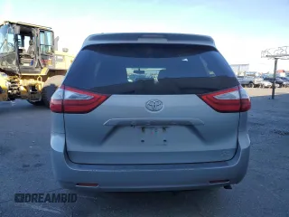 2017 Toyota Sienna LE with VIN 5TDJZ3DC0HS177477, listed as a Copart auction lot 89284545 with 94,598 mi miles and Salvage Title. Bid and sale history available at carsss.com. Image 6.