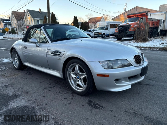 2000 BMW Z3 M 3.2L with VIN WBSCK9349YLC93283, listed as a Copart auction lot 41692715 with 38,048 mi miles and Clean Title. Bid and sale history available at carsss.com. Image 1.