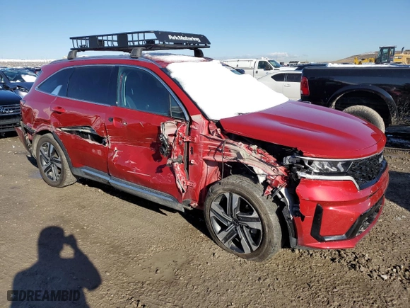 2023 Kia Sorento Hybrid EX with VIN KNDRHDLG6P5199973, listed as a Copart auction lot 49423785 with 47,731 mi miles and Salvage Title. Bid and sale history available at carsss.com. Image 4.
