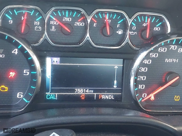 2018 Chevrolet Silverado 1500 LT with VIN 1GCVKREC2JZ216257, listed as a IAAI auction lot 41525909 with 75,614 mi miles. Bid and sale history available at carsss.com. Image 7.