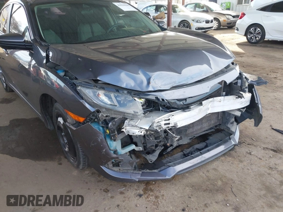 2020 Honda Civic Sedan LX with VIN 2HGFC2F61LH552858, listed as a IAAI auction lot 41554396 with 166,982 mi miles. Bid and sale history available at carsss.com. Image 6.