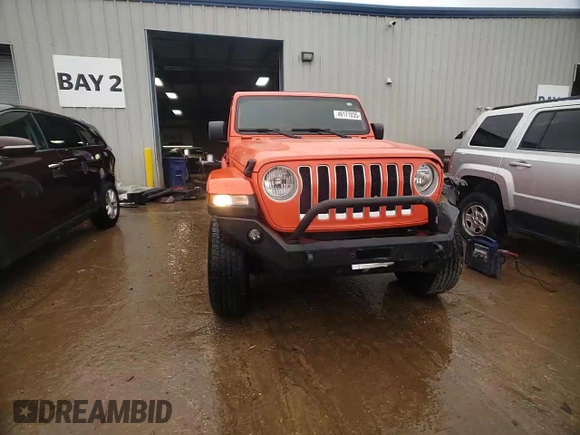 2018 Jeep Wrangler Unlimited Sahara z VIN 1C4HJXEG3JW248594, wystawiony jako Copart lot #46171035 z przebiegiem 78 979 mil mil oraz Szkoda całkowita • Salvage title. Historia ofert i sprzedaży dostępna na DreamBid. Obrazek 14.