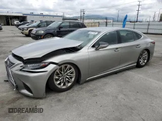 2018 Lexus LS 500 z VIN JTHB51FF0J5001437, wystawiony jako Copart lot #46221135 z przebiegiem 76 031 mil mil oraz Szkody całkowita. Historia ofert i sprzedaży dostępna na DreamBid. Obrazek 1.