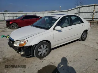 2009 Kia Spectra EX with VIN KNAFE221295654167, listed as a Copart auction lot 53377745 with 131,266 mi miles and Salvage Title. Bid and sale history available at DreamBid. Image 1.