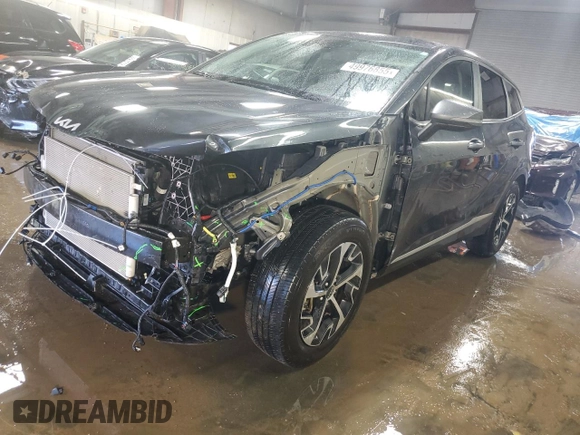 2023 Kia Sportage EX with VIN 5XYK33AF7PG124551, listed as a Copart auction lot 49976855 with 17,593 mi miles and Salvage Title. Bid and sale history available at carsss.com. Image 1.