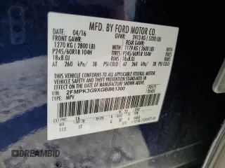 2016 Ford Edge SE with VIN 2FMPK3G9XGBB61300, listed as a Copart auction lot 48024745 with 126,334 mi miles and Salvage title. Bid and sale history available at DreamBid. Image 13.