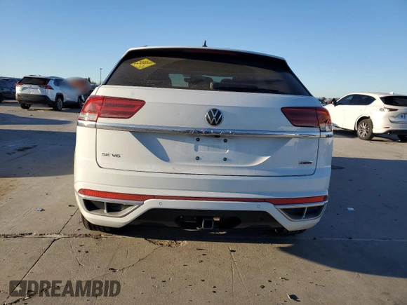 2021 Volkswagen Atlas SE with VIN 1V2RE2CA8MC226055, listed as a Copart auction lot 42681735 with 34,920 mi miles and Salvage title. Bid and sale history available at DreamBid. Image 6.