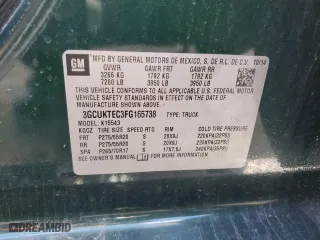 2015 Chevrolet Silverado 1500 High Country with VIN 3GCUKTEC3FG165738, listed as a Copart auction lot 45347875 with 279,954 mi miles and Salvage Title. Bid and sale history available at carsss.com. Image 13.