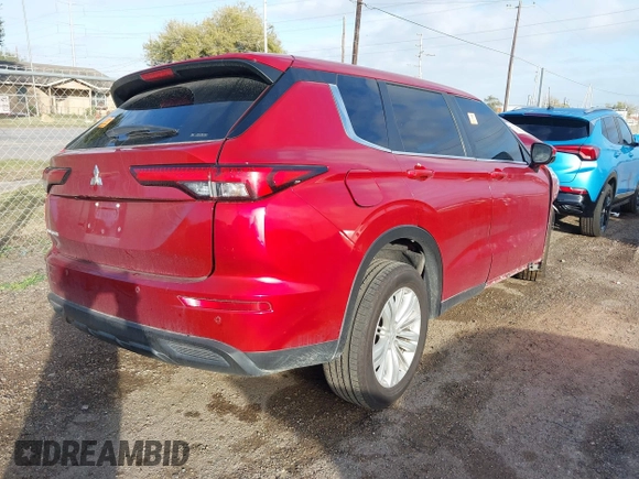 2022 Mitsubishi Outlander ES with VIN JA4J4TA81NZ047520, listed as a IAAI auction lot 41092484 with 1 mi miles. Bid and sale history available at carsss.com. Image 4.