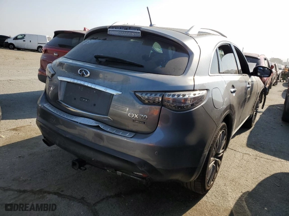 2017 Infiniti QX70 with VIN JN8CS1MW9HM414415, listed as a Copart auction lot 66181013 with 0 mi miles. Bid and sale history available at carsss.com. Image 3.