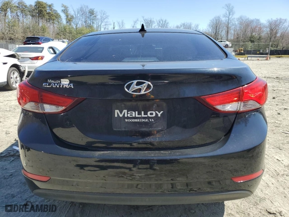 2016 Hyundai Elantra SE with VIN KMHDH4AE8GU474904, listed as a Copart auction lot 50941745 with 105,815 mi miles and Salvage Title. Bid and sale history available at carsss.com. Image 6.