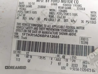 2011 Ford Ranger XL with VIN 1FTKR1AD6BPA12685, listed as a IAAI auction lot 42368479 with 155,423 mi miles and . Bid and sale history available at DreamBid. Image 9.