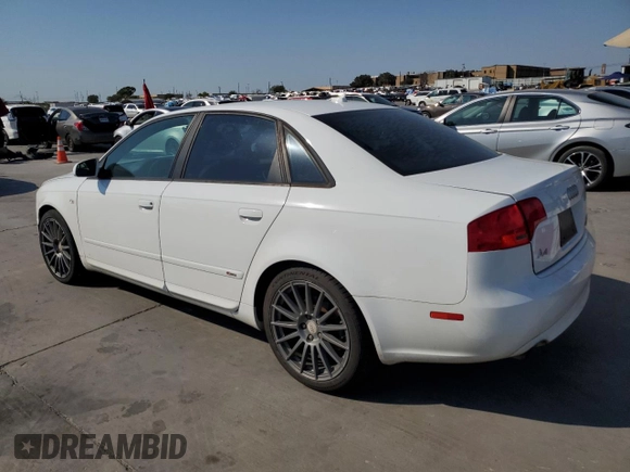 2007 Audi A4 2.0T with VIN WAUBF78E37A022592, listed as a Copart auction lot 75480544 with 122,605 mi miles and Salvage Title. Bid and sale history available at carsss.com. Image 2.