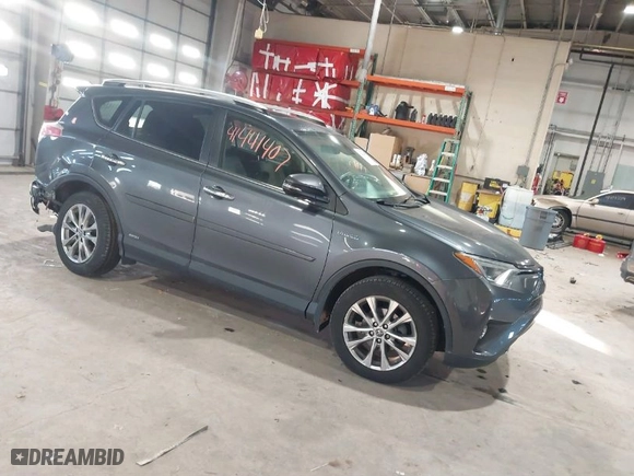 2016 Toyota RAV4 Hybrid Limited with VIN JTMDJREV4GD020519, listed as a IAAI auction lot 41441407 with 133,362 mi miles. Bid and sale history available at carsss.com. Image 1.
