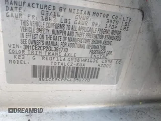 2016 Nissan Note SV with VIN 3N1CE2CP2GL391770, listed as a IAAI auction lot 42240326 with 192,662 mi miles and . Bid and sale history available at DreamBid. Image 9.