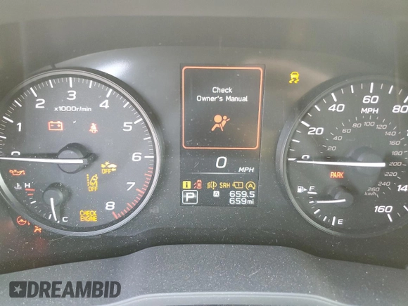 2024 Subaru Impreza with VIN JF1GUABC3R8391827, listed as a Copart auction lot 75197514 with 659 mi miles and Salvage Title. Bid and sale history available at carsss.com. Image 9.