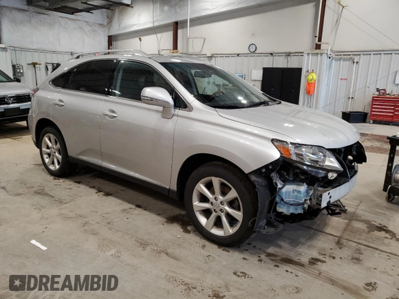 2010 Lexus RX 350 with VIN JTJBK1BA6A2007844, listed as a Copart auction lot 60729005 with 95,524 mi miles and Clean title. Bid and sale history available at DreamBid. Image 4.