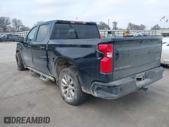 2020 Chevrolet Silverado 1500 Custom with VIN 3GCPWBEH0LG399936, listed as a IAAI auction lot 41586221 with 123,715 mi miles. Bid and sale history available at carsss.com. Image 3.