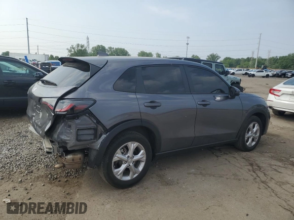 2023 Honda HR-V LX with VIN 3CZRZ2H34PM724332, listed as a Copart auction lot 59351165 with 20,700 mi miles and Salvage title. Bid and sale history available at DreamBid. Image 3.
