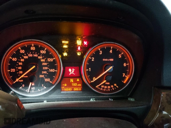 2008 BMW 3 Series 328xi with VIN WBAVC93508K038009, listed as a Copart auction lot 50798115 with 116,383 mi miles and Non repairable. Bid and sale history available at DreamBid. Image 9.