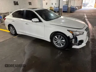 2015 Infiniti Q50 with VIN JN1BV7AR9FM396109, listed as a Copart auction lot 54572095 with 138,477 mi miles and Salvage Title. Bid and sale history available at carsss.com. Image 1.
