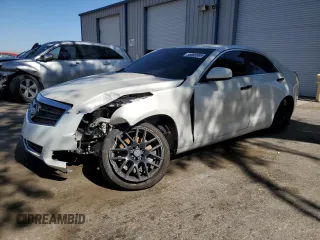 2014 Cadillac ATS Standard AWD with VIN 1G6AG5RX0E0140816, listed as a Copart auction lot 56961555 with 142,477 mi miles and Salvage title. Bid and sale history available at DreamBid. Image 1.