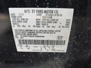 2015 Ford Explorer XLT with VIN 1FM5K7D8XFGB65056, listed as a IAAI auction lot 41853285 with 131,533 mi miles and . Bid and sale history available at carsss.com. Image 9.