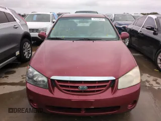 2006 Kia Spectra EX with VIN KNAFE121765251050, listed as a Copart auction lot 75120624 with 0 mi miles and Salvage Title. Bid and sale history available at carsss.com. Image 5.