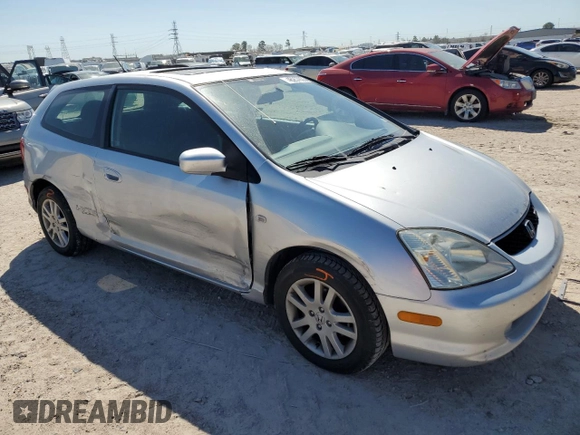2003 Honda Civic Si with VIN SHHEP33543U400366, listed as a Copart auction lot 46257835 with 42,865 mi miles and Salvage Title. Bid and sale history available at DreamBid. Image 4.