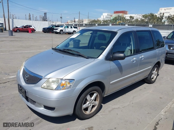 2003 Mazda MPV LX with VIN JM3LW28A230372567, listed as a IAAI auction lot 42081388 with 120,785 mi miles. Bid and sale history available at carsss.com. Image 2.
