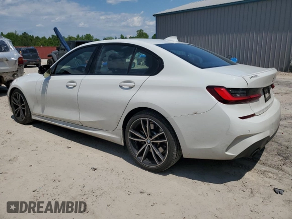 2022 BMW 3 Series 330i with VIN 3MW5R1J06N8C31334, listed as a Copart auction lot 52724395 with 36,445 mi miles and Salvage Title. Bid and sale history available at carsss.com. Image 2.