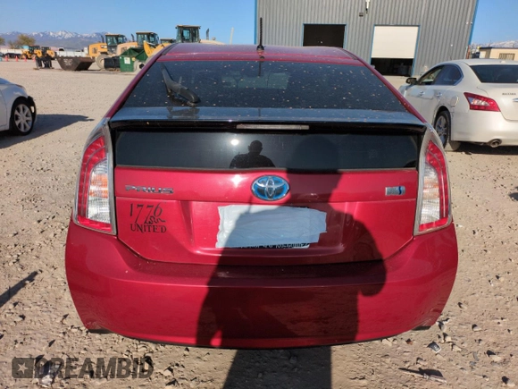 2013 Toyota Prius One with VIN JTDKN3DUXD0341856, listed as a Copart auction lot 53946985 with 123,059 mi miles and Salvage Title. Bid and sale history available at DreamBid. Image 6.