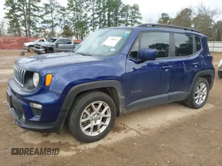 2020 Jeep Renegade Latitude with VIN ZACNJABBXLPM00506, listed as a IAAI auction lot 41180614 with 97,279 mi miles. Bid and sale history available at carsss.com. Image 2.