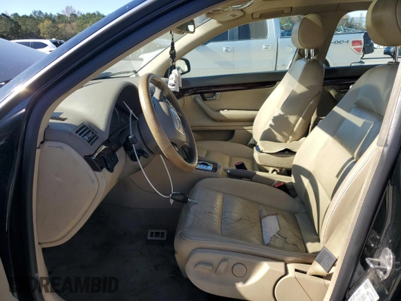 2005 Audi A4 3.2L with VIN WAUDG78EX5A551864, listed as a Copart auction lot 83112454 with 190,960 mi miles and Salvage Title. Bid and sale history available at carsss.com. Image 7.
