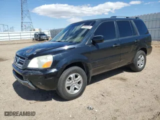 2005 Honda Pilot EX-L with NAVI with VIN 2HKYF18785H556947, listed as a Copart auction lot 48968035 with 146,847 mi miles and Salvage Title. Bid and sale history available at carsss.com. Image 1.