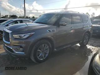 2019 Infiniti QX80 LUXE with VIN JN8AZ2NE1K9236198, listed as a Copart auction lot 73667024 with 0 mi miles and Non Repairable. Bid and sale history available at carsss.com. Image 1.