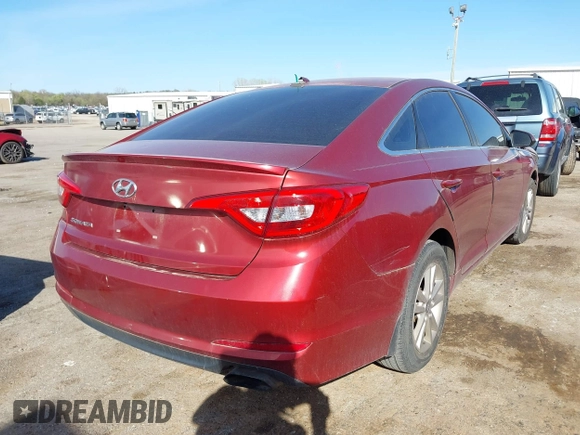 2016 Hyundai Sonata SE with VIN 5NPE24AF1GH414430, listed as a IAAI auction lot 41810672 with 137,187 mi miles and . Bid and sale history available at carsss.com. Image 4.