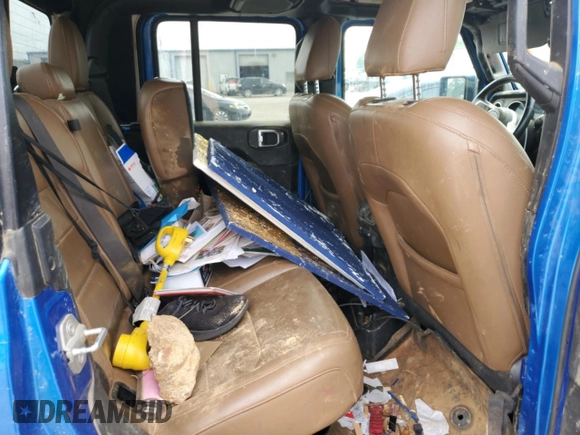 2021 Jeep Gladiator Overland with VIN 1C6HJTFG7ML585693, listed as a Copart auction lot 53058485 with 47,804 mi miles and Salvage title. Bid and sale history available at DreamBid. Image 10.