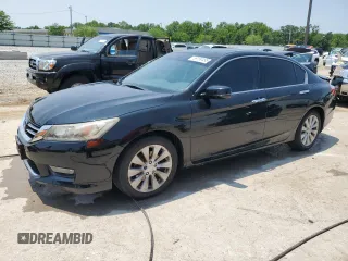 2014 Honda Accord Touring z VIN 1HGCR3F92EA002801, wystawiony jako Copart lot #59150495 z przebiegiem 112 377 mil mil oraz Szkoda całkowita • Salvage title. Historia ofert i sprzedaży dostępna na DreamBid. Obrazek 1.