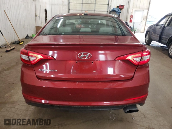 2016 Hyundai Sonata SE with VIN 5NPE24AF0GH376334, listed as a Copart auction lot 54157565 with 106,290 mi miles and Salvage Title. Bid and sale history available at carsss.com. Image 6.