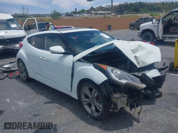 2013 Hyundai Veloster w/Black Int with VIN KMHTC6ADXDU100979, listed as a IAAI auction lot 42369224 with Not provided miles and . Bid and sale history available at DreamBid. Image 1.